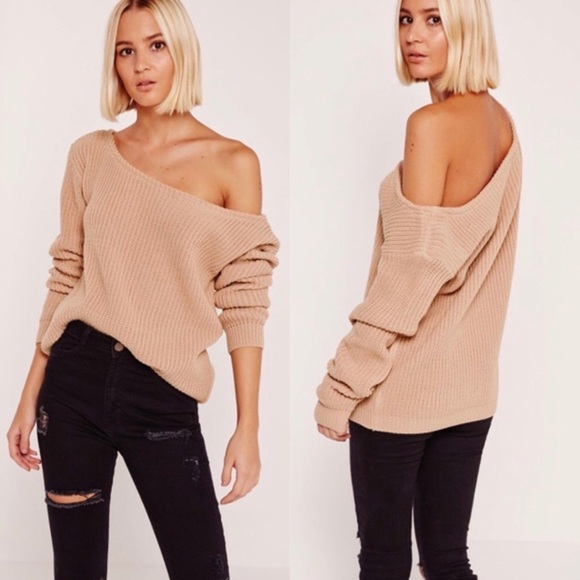 Missguided Sweaters - NWT Missguided Ophelita Off Shoulder Knit Sweater